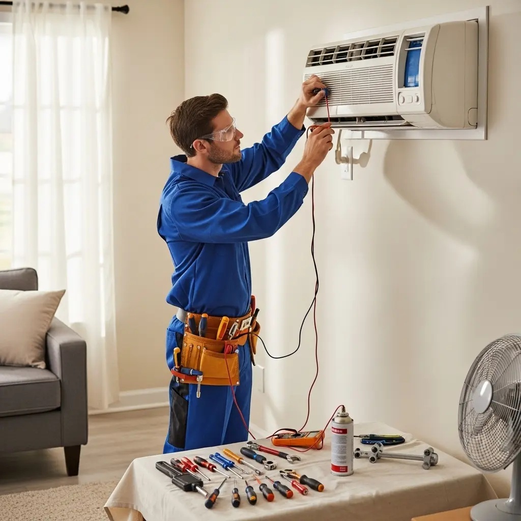 Selendi Panasonic Panasonic klima gaz dolumu ve bakım – Enerji verimliliği artırıldı. - Teknik servis örneği